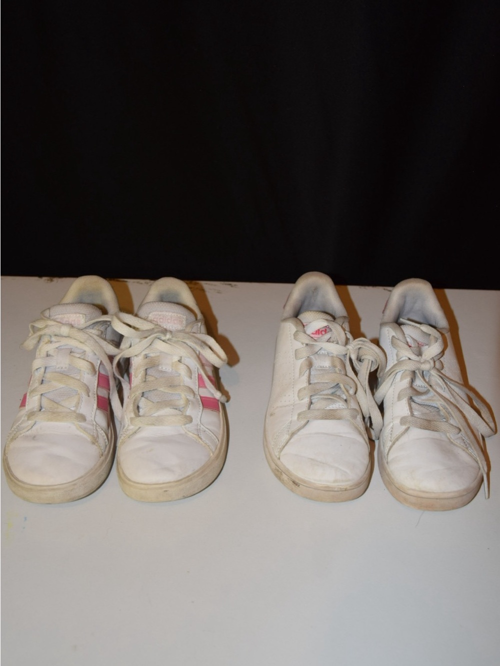 Pair of Girls Size 13.5 Adidas Sneakers